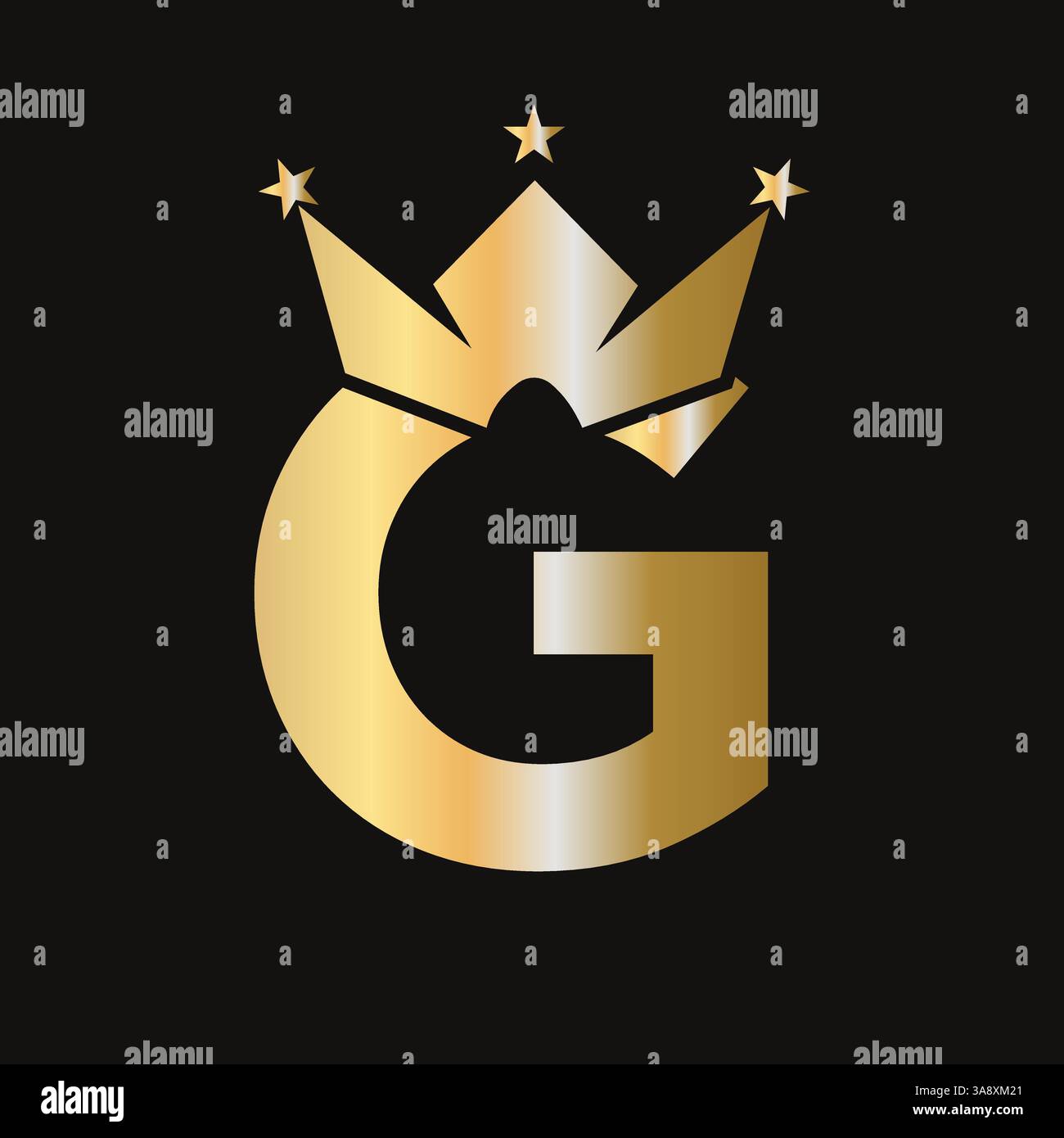 Kronenlogo des Buchstaben G für das Queen-Zeichen, Schönheit, Mode, elegant, Luxus-Symbol. King-Logo-Schild Stock Vektor