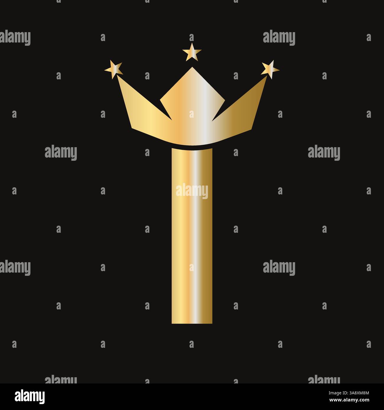 Kronenlogo Buchstabe I für Queen Sign, Beauty, Fashion, elegant, Luxury Symbol. King-Logo-Schild Stock Vektor