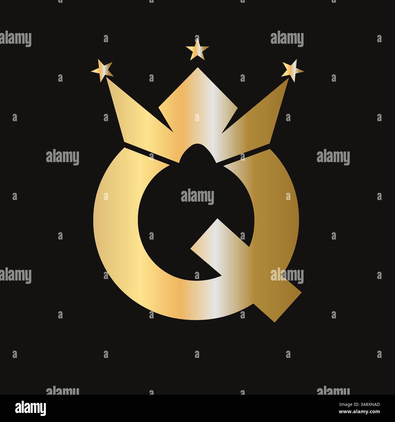 Buchstabe Q Krone Logo für Queen Sign, Beauty, Fashion, elegant, Luxus Symbol. King-Logo-Schild Stock Vektor