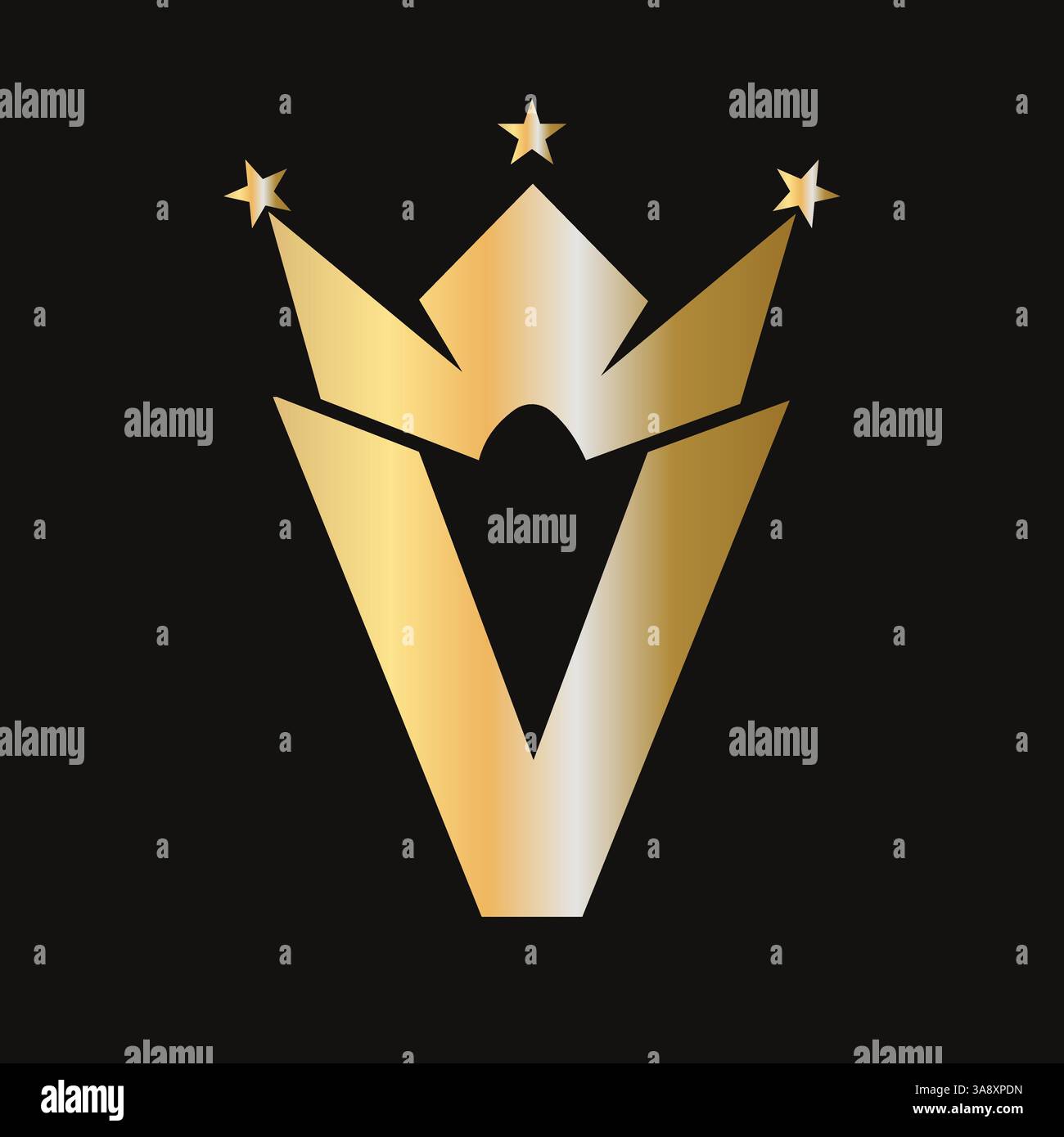 Kronenlogo mit Buchstabe V für Queen Sign, Beauty, Fashion, elegant, Luxury Symbol. King-Logo-Schild Stock Vektor
