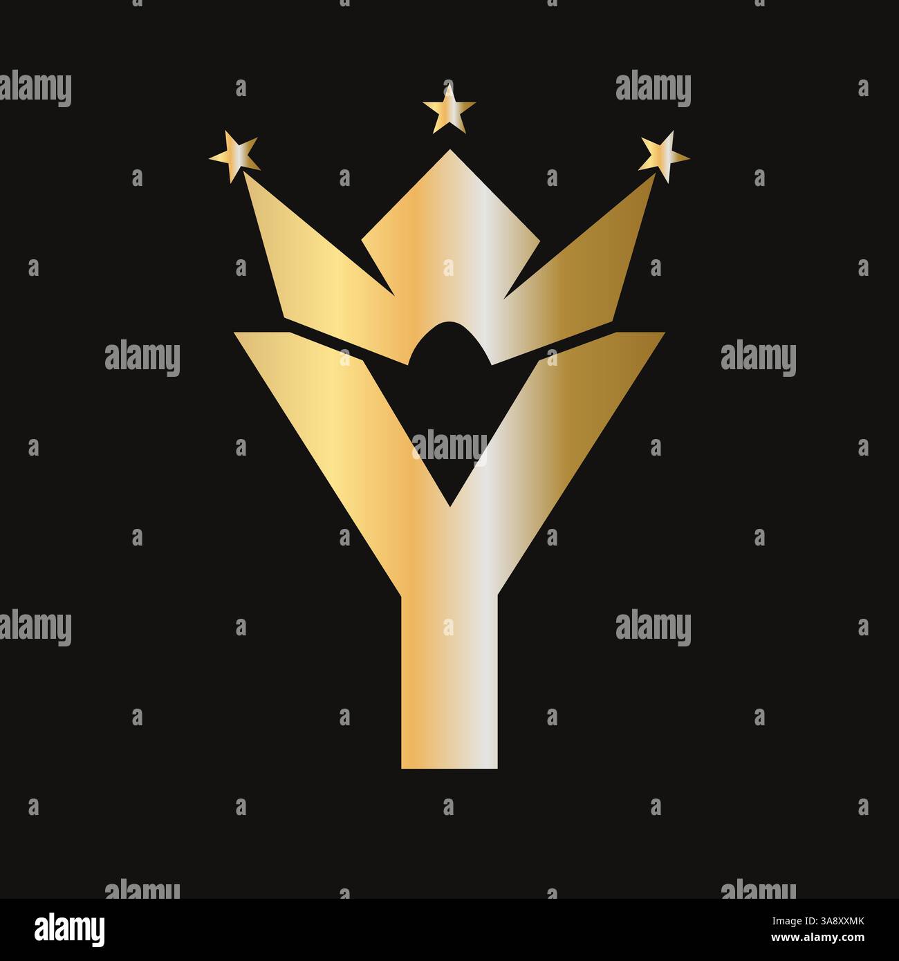 Kronenlogo des Buchstabens Y für das Zeichen der Königin, Schönheit, Mode, Eleganz, Luxus. King-Logo-Schild Stock Vektor
