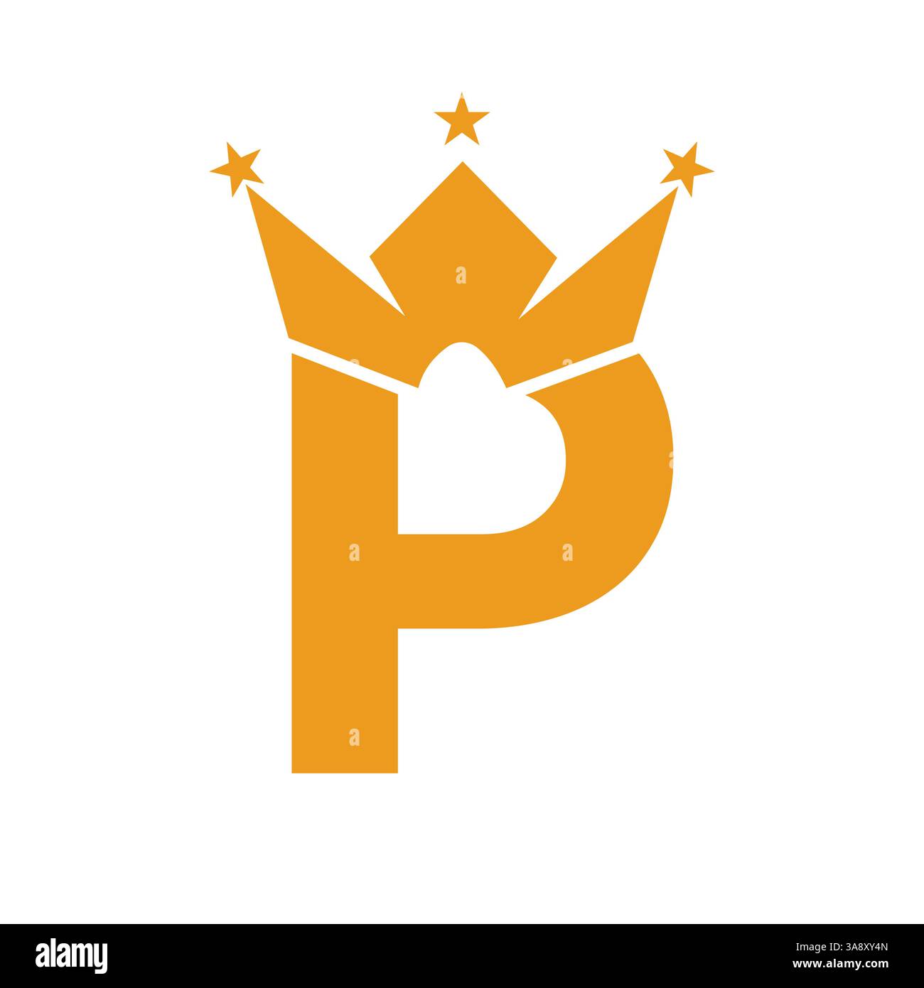 Letter P Crown Logo für Queen Sign, Beauty, Fashion, elegant, Luxury Symbol. King-Logo-Schild Stock Vektor