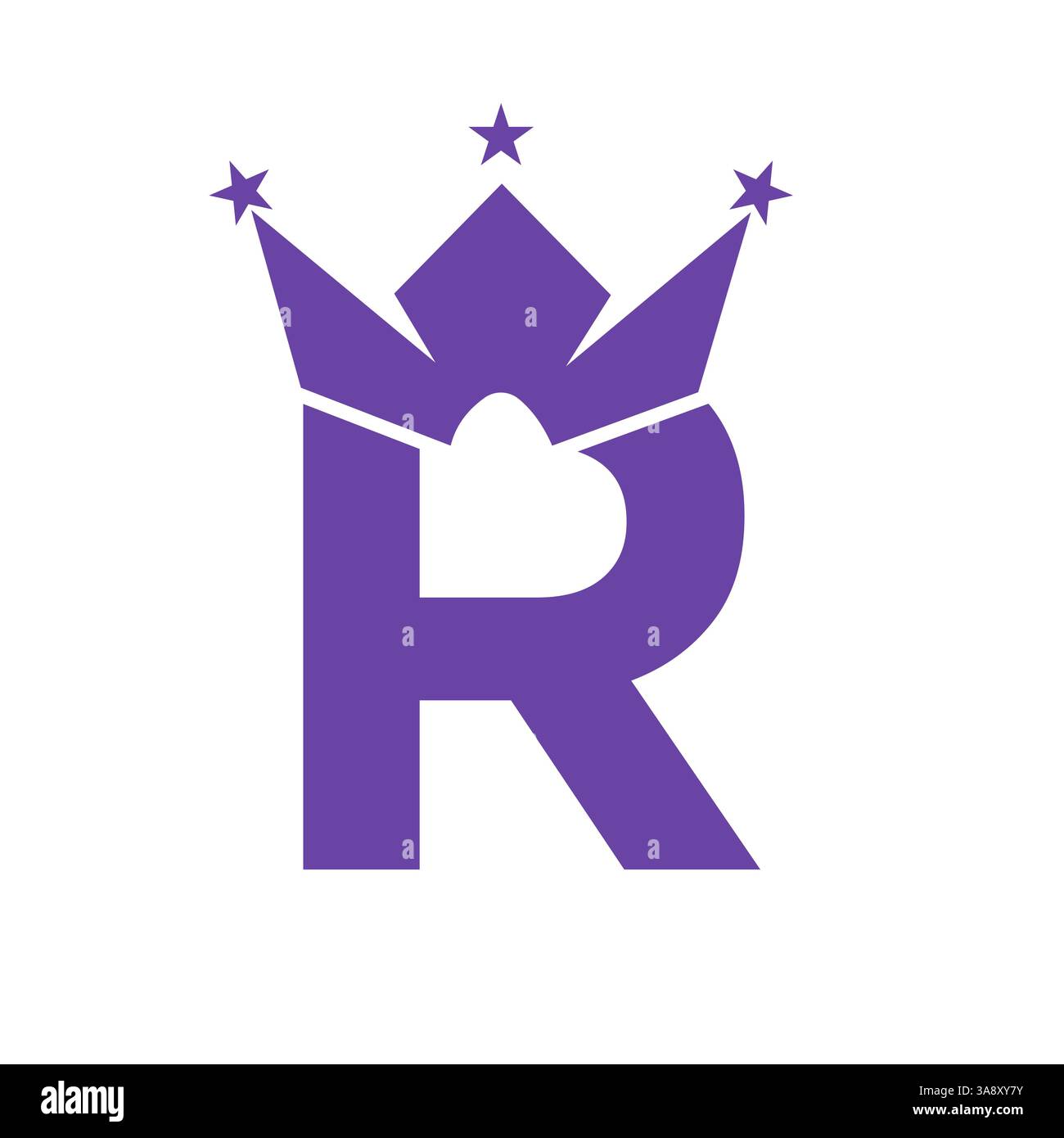 Kronenlogo mit Buchstabe R für Queen Sign, Beauty, Fashion, elegant, Luxury Symbol. King-Logo-Schild Stock Vektor