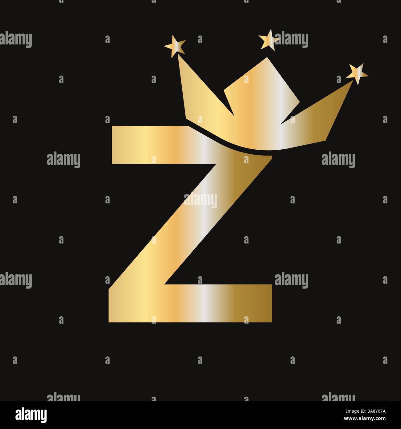 Kronenlogo des Buchstaben Z für das Queen-Zeichen, Schönheit, Mode, elegant, Luxus-Symbol. King-Logo-Schild Stock Vektor