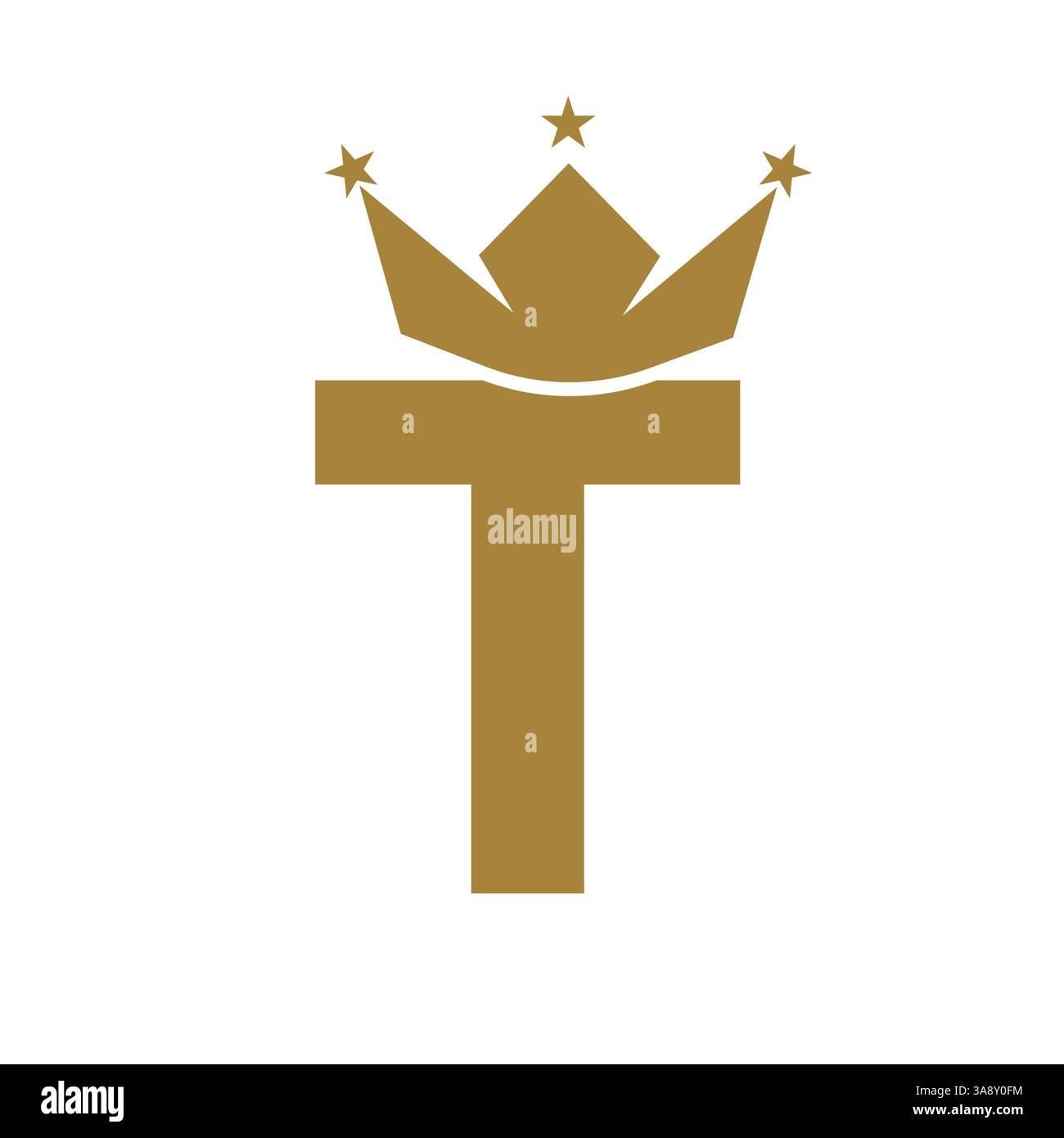 Letter T Crown Logo für Queen Sign, Beauty, Fashion, elegant, Luxury Symbol. King-Logo-Schild Stock Vektor