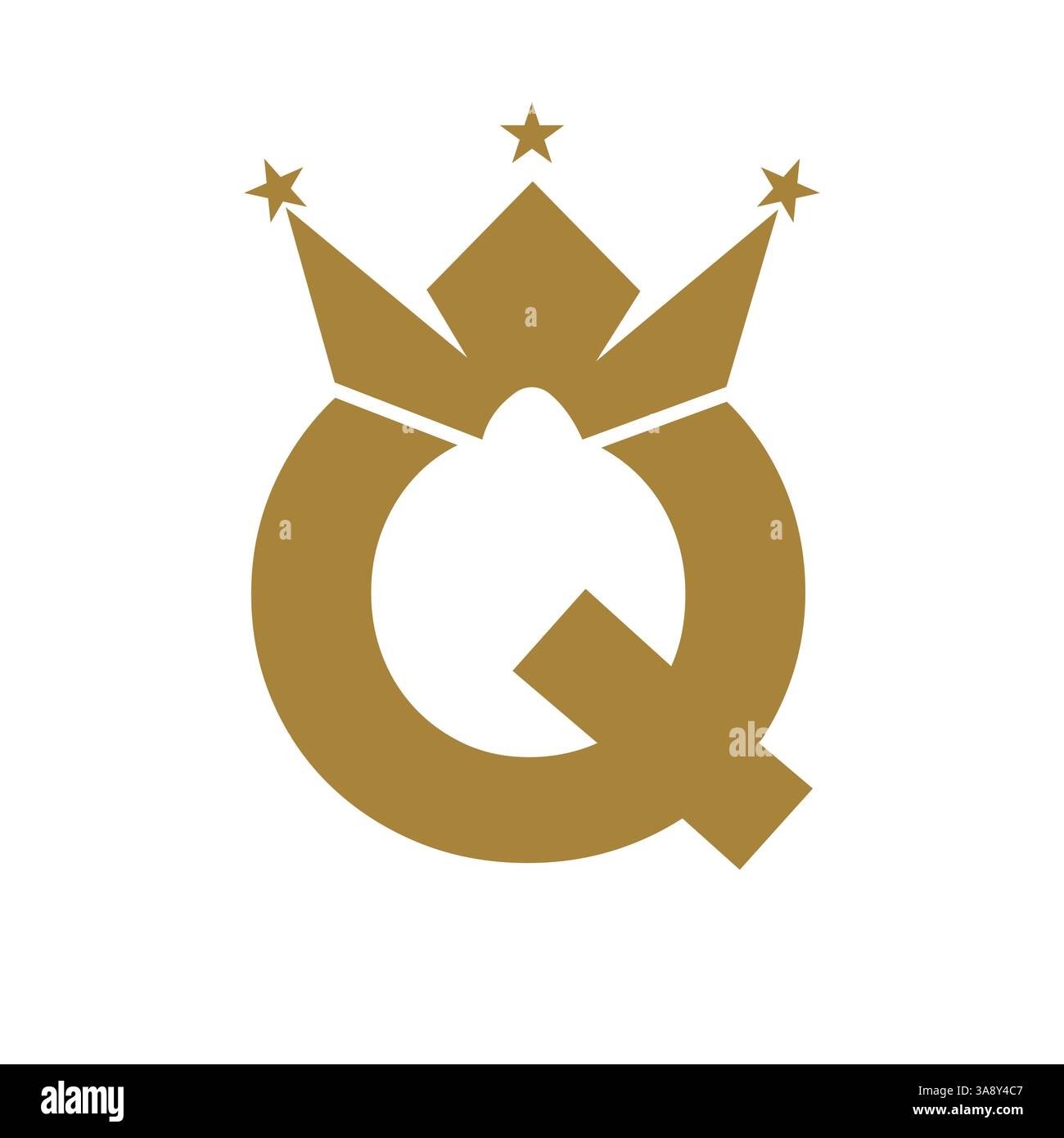 Buchstabe Q Krone Logo für Queen Sign, Beauty, Fashion, elegant, Luxus Symbol. King-Logo-Schild Stock Vektor