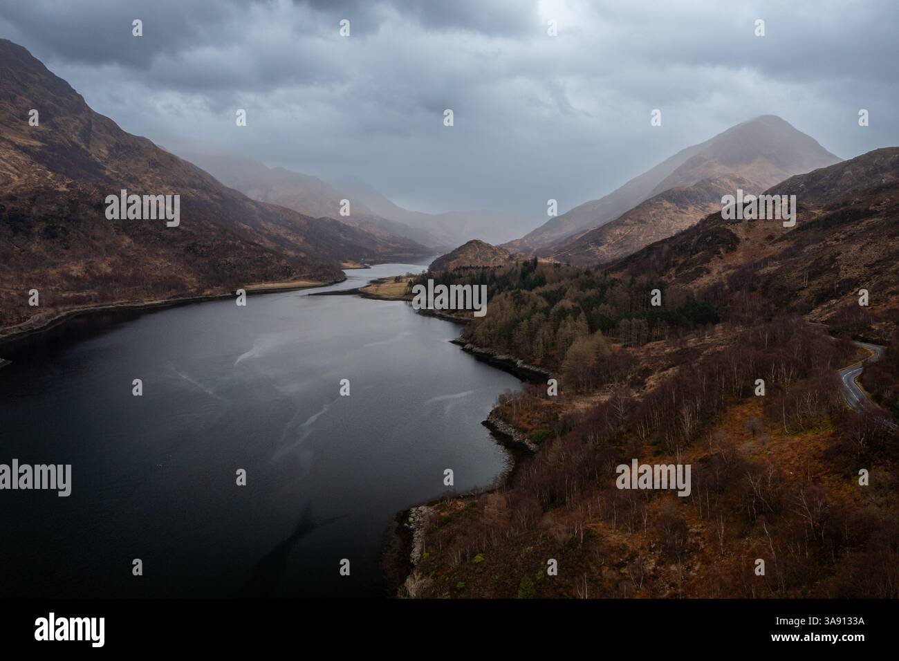 Blick nach Osten auf Loch Leven in den schottischen Highlands Stockfoto