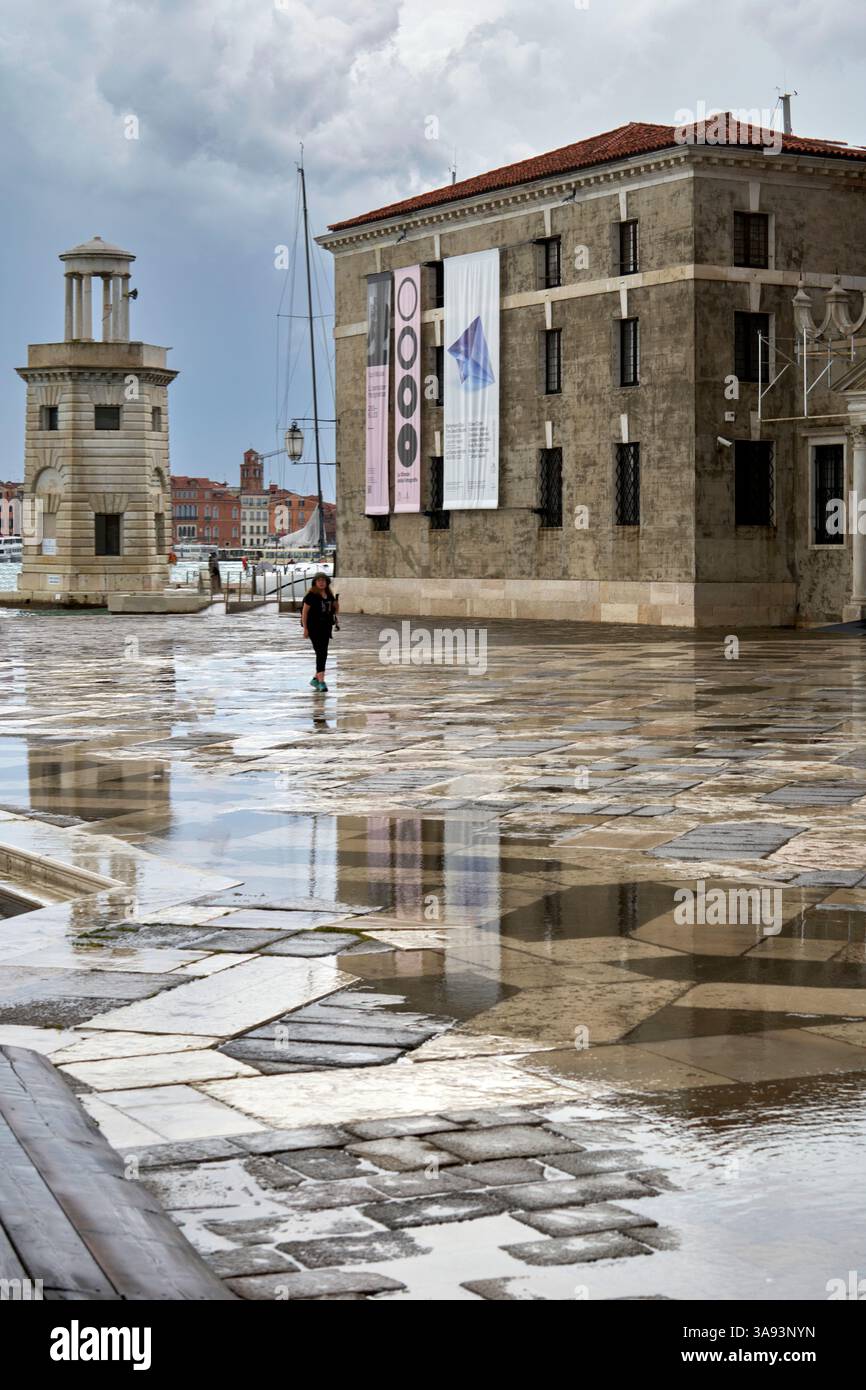 Auf der Insel San Giorgio nach dem Regen, Venedig, Italien Stockfoto Auf der Insel San Giorgio nach dem Regen, Venedig, Italien Stockfoto