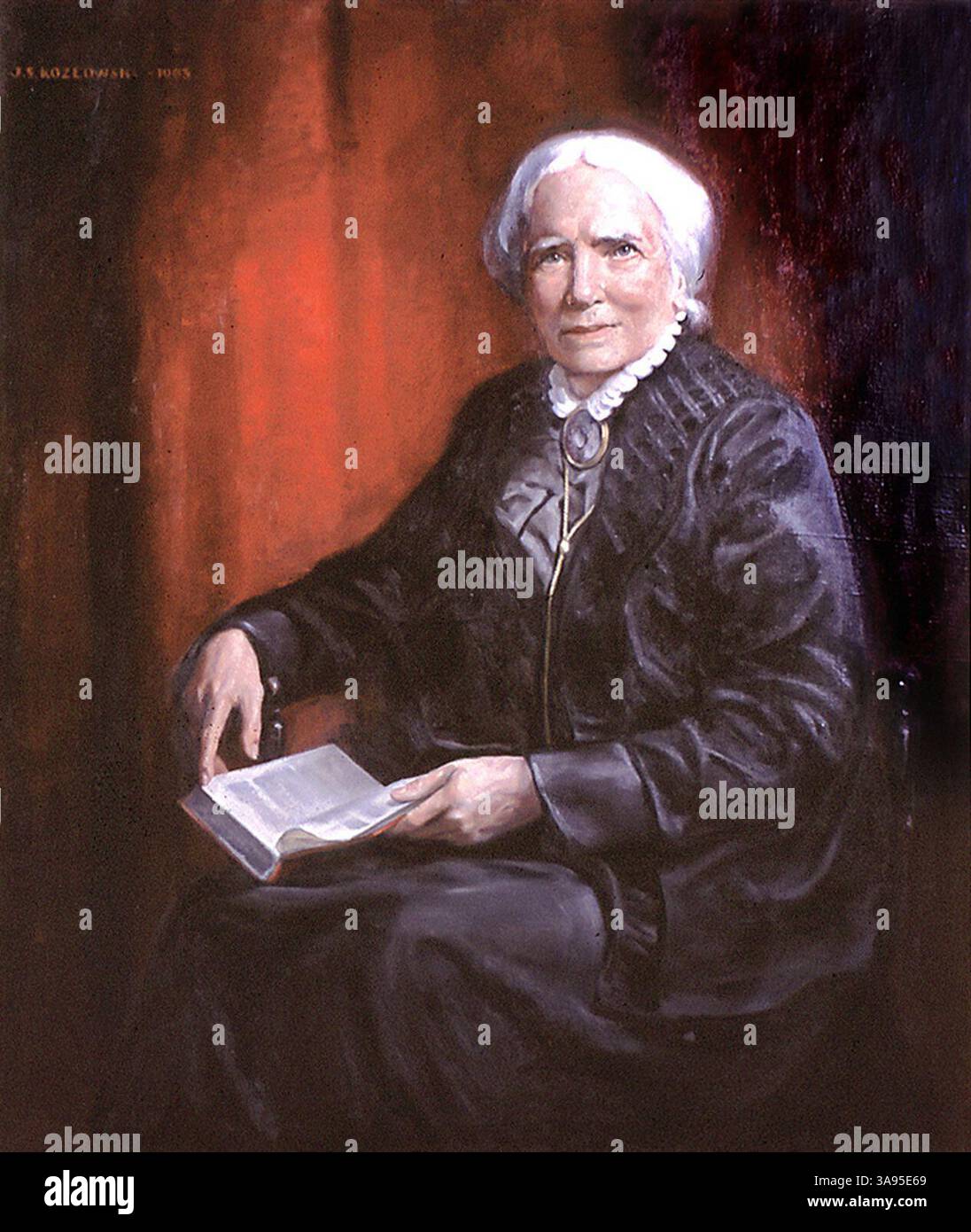 Elizabeth Blackwell (* 3. Februar 1821 – 31. Mai 1910) war eine englisch-amerikanische Ärztin, die als erste Frau einen medizinischen Abschluss in den Vereinigten Staaten erwarb und als erste Frau im Medical Register des General Medical Council für das Vereinigte Königreich eingetragen war. Blackwell spielte sowohl in den Vereinigten Staaten als auch im Vereinigten Königreich eine wichtige Rolle als Sozialreformer und war ein Pionier bei der Förderung der Ausbildung von Frauen in der Medizin. Stockfoto