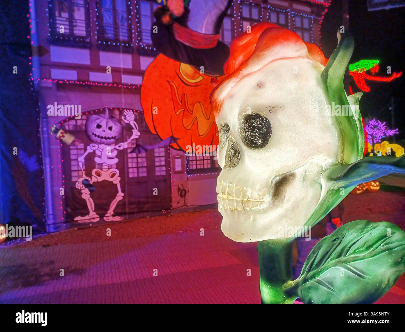 Toronto, ON, Kanada – 18. Oktober 2024: Die massiven Illumi-Lichtstatuen und -Installationen werden auf dem Lichtfestival in Toronto vorgestellt. Stockfoto Toronto, ON, Kanada – 18. Oktober 2024: Die massiven Illumi-Lichtstatuen und -Installationen werden auf dem Lichtfestival in Toronto vorgestellt. Stockfoto