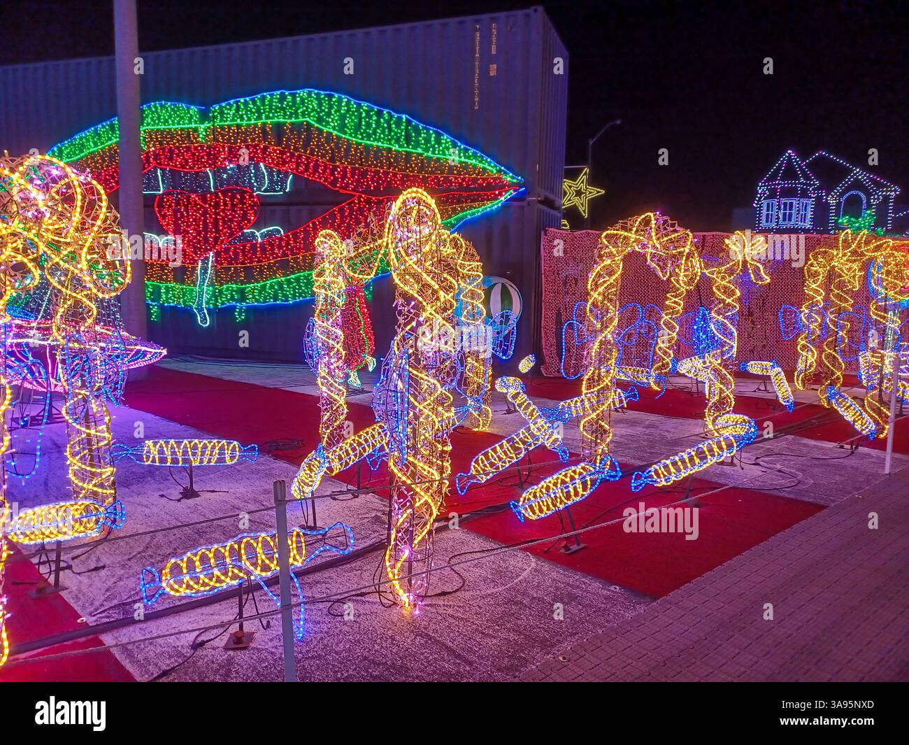 Toronto, ON, Kanada – 18. Oktober 2024: Die massiven Illumi-Lichtstatuen und -Installationen werden auf dem Lichtfestival in Toronto vorgestellt. Stockfoto Toronto, ON, Kanada – 18. Oktober 2024: Die massiven Illumi-Lichtstatuen und -Installationen werden auf dem Lichtfestival in Toronto vorgestellt. Stockfoto