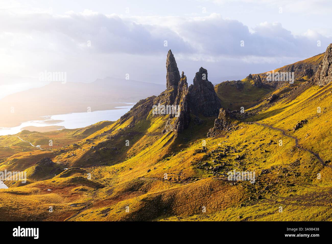 Alter Mann von Stirr in der goldenen Stunde Stockfoto