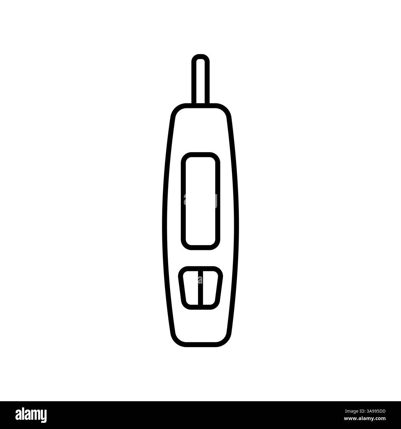 Intelligentes Symbol für die schwarze Linie des Blutzuckermessgeräts für digitale und gedruckte Projekte. Minimale bereinigte Symbole für Apps und Websites. Moderne einfache Symbole für UI UX und br Stock Vektor