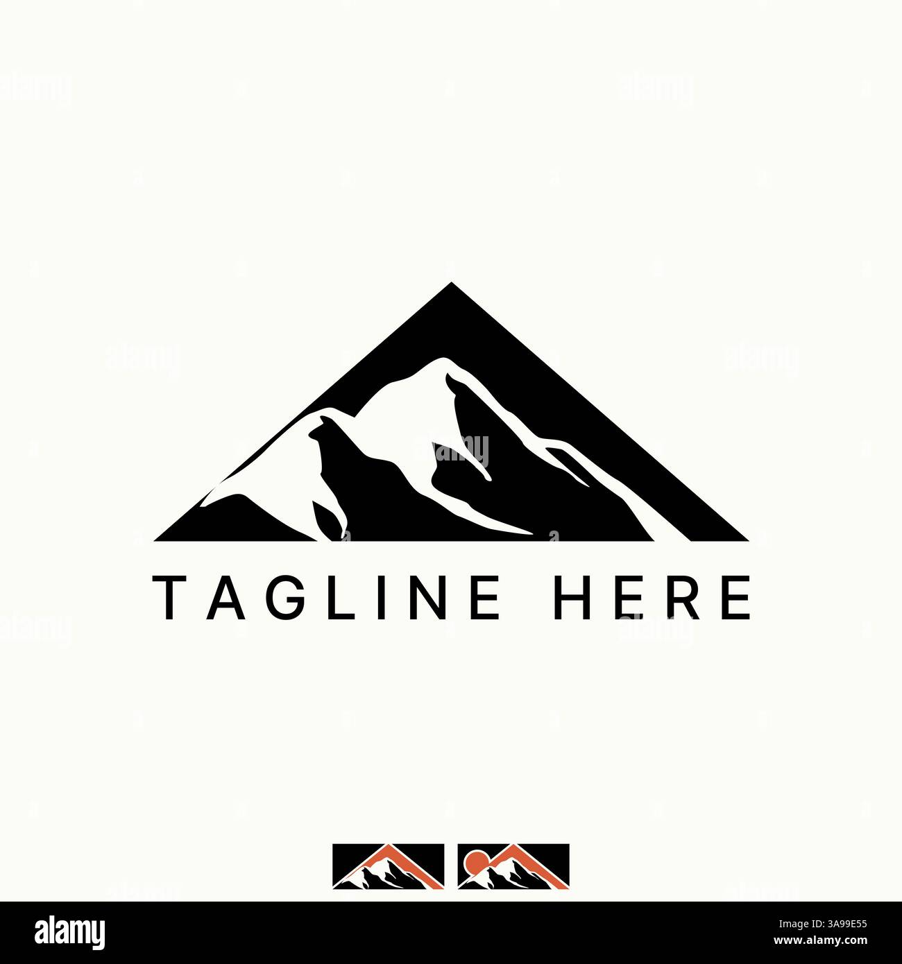 Logo Design Grafikkonzept kreative Premium Vektor Stock Bild Top Verkauf Dreieck Berg ästhetische Pyramide Geologie Rock Abenteuer Outdoor Panorama Stock Vektor