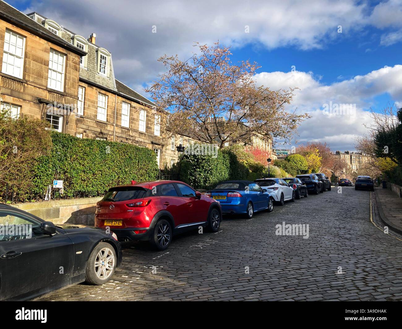 Ann Street, des res in Stockbridge, Edinburgh - Smartphone-aufgenommenes Stockfoto