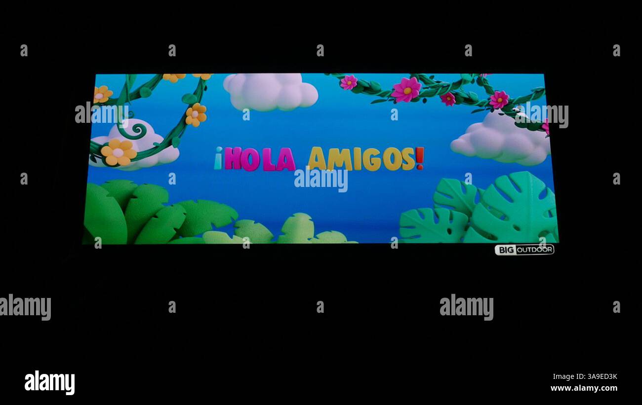 Los Angeles, Kalifornien, USA 28. März 2025 Dora the Explorer Reklametafel am 28. März 2025 in Los Angeles, Kalifornien, USA. Foto: Barry King/Alamy Stock Photo Stockfoto