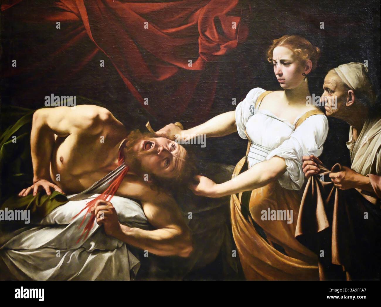 Judith Enthauptung Holofernes, 1599 (Gemälde) Caravaggio, Michelangelo Merisi da (1571-1610) Italienisch Stock Vektor