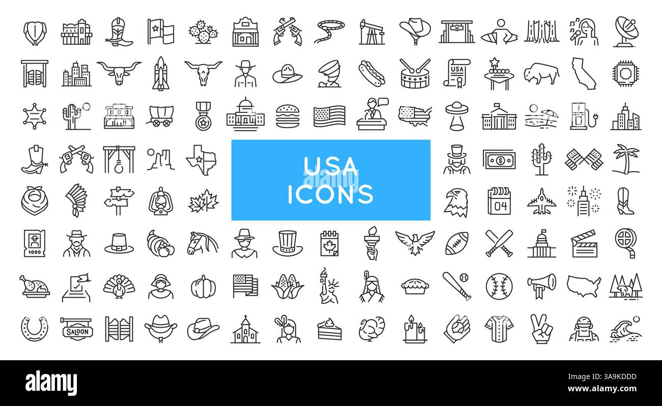 Symbol Für Die Amerikanische Kultur Stock Vektor