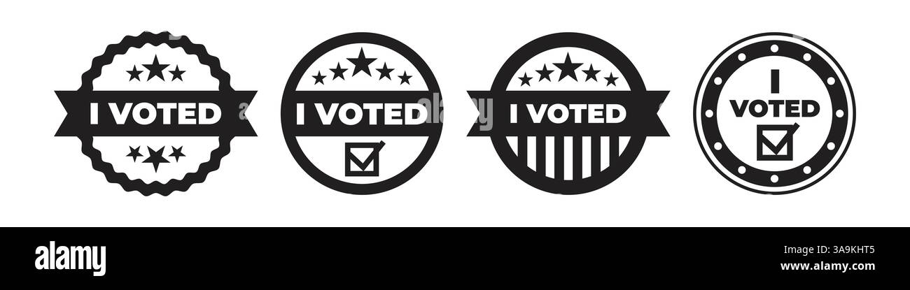 Ich habe für die Beschilderung gestimmt Stock Vektor