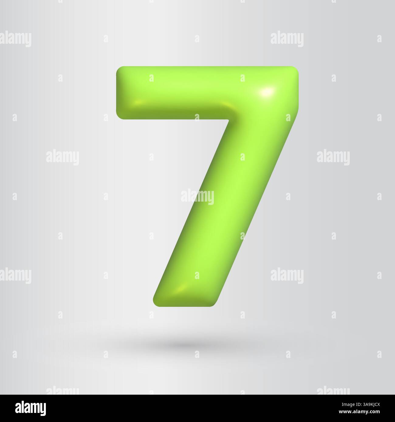 3D-Stil Nummer 7. 7 Stock Vektor