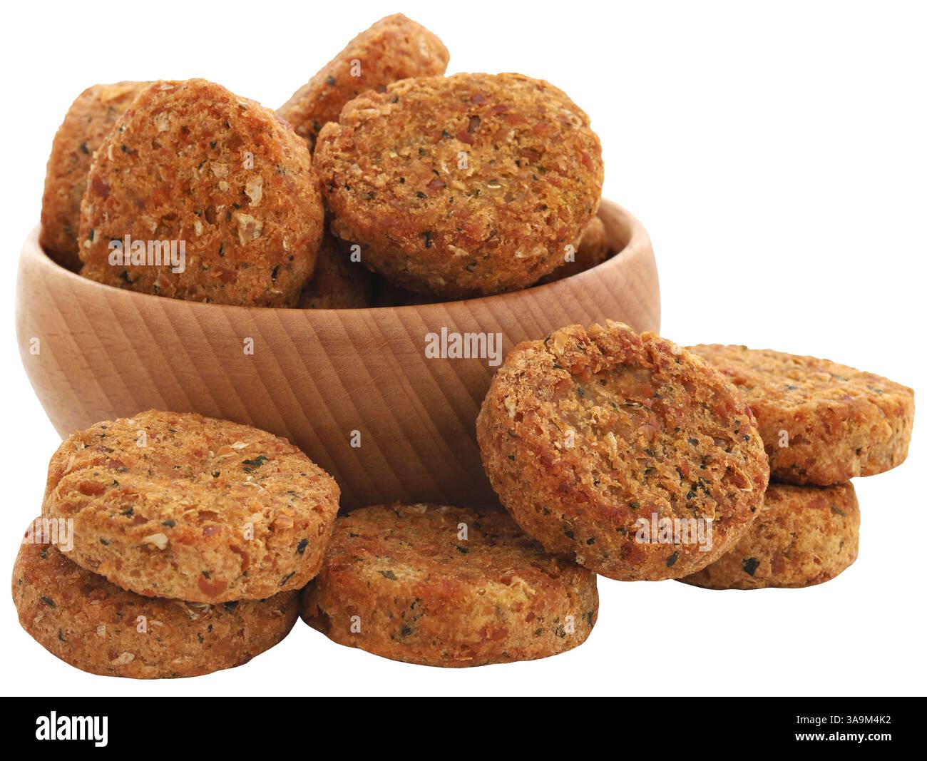 Gemüsefalafel ein köstliches vegetarisches Essen aus der Nähe und isoliert Stockfoto