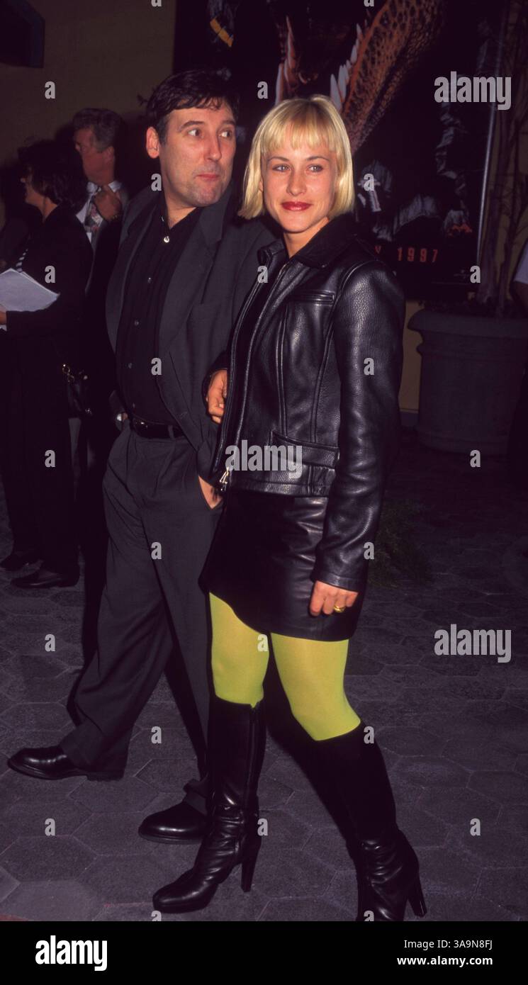 Mai 1997; Los Angeles, CA, USA; Schauspielerin PATRICIA ARQUETTE bei der Filmpremiere „The Lost World: Jurassic Park“. Stockfoto