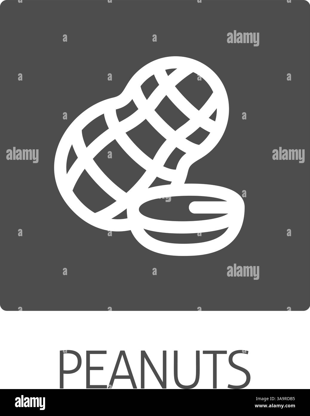 Erdnussnussnusslebensmittelallergiker-Konzept Stock Vektor