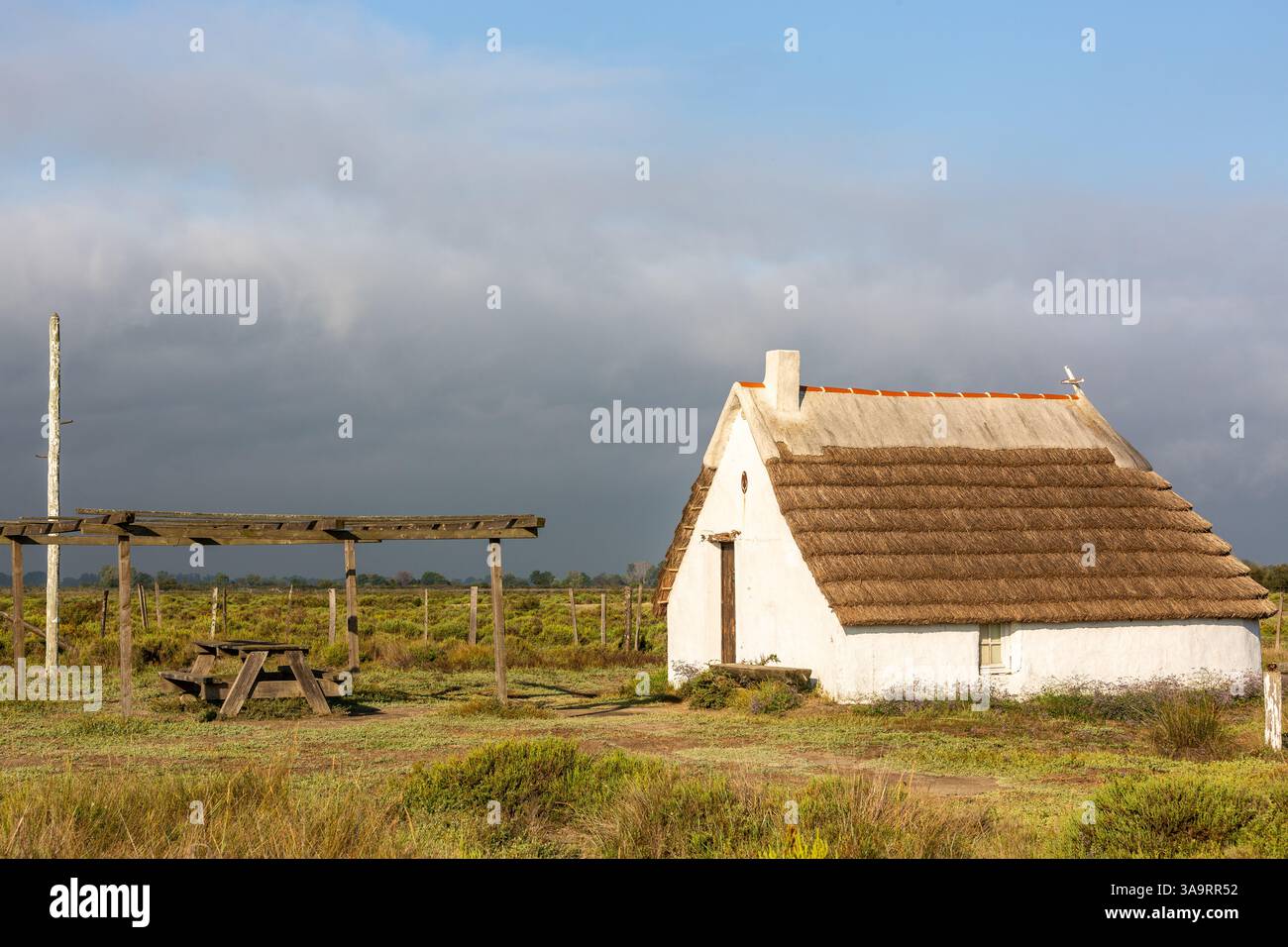 Schutzhütte im Camargue Museum Stockfoto