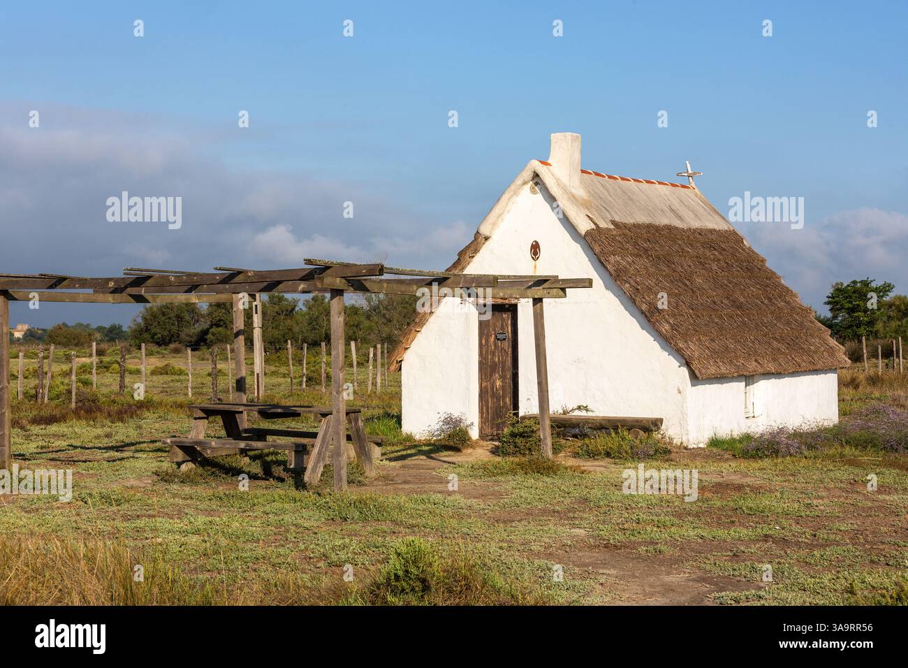 Schutzhütte im Camargue Museum Stockfoto