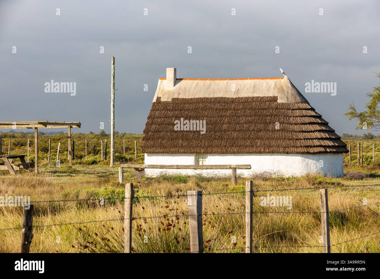 Schutzhütte im Camargue Museum Stockfoto