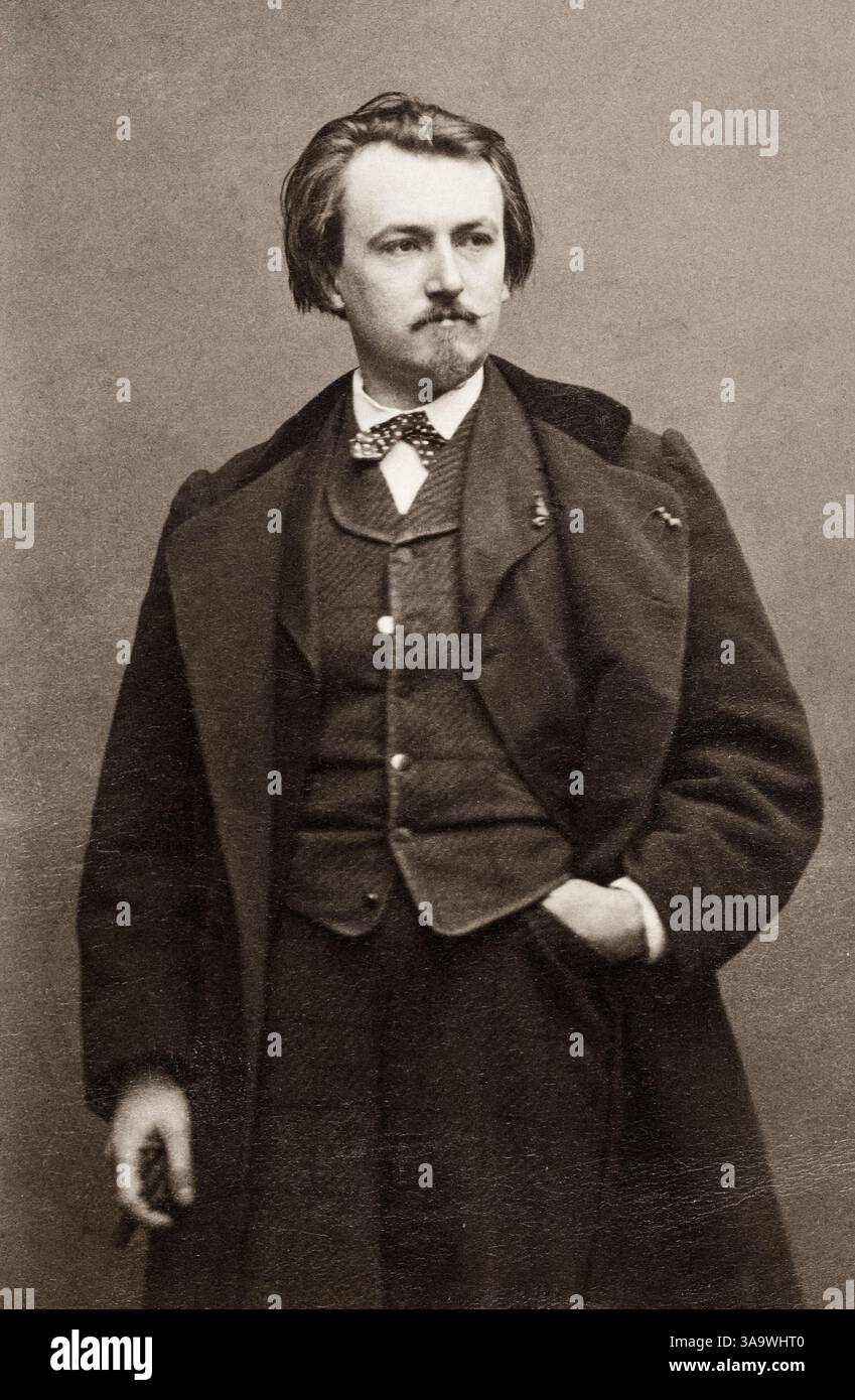 Gustave Doré. Porträtfotografie des französischen Künstlers Paul Gustave Louis Christophe Dore (1832–1883) von Etienne Carjat, 1861-1869 Stockfoto