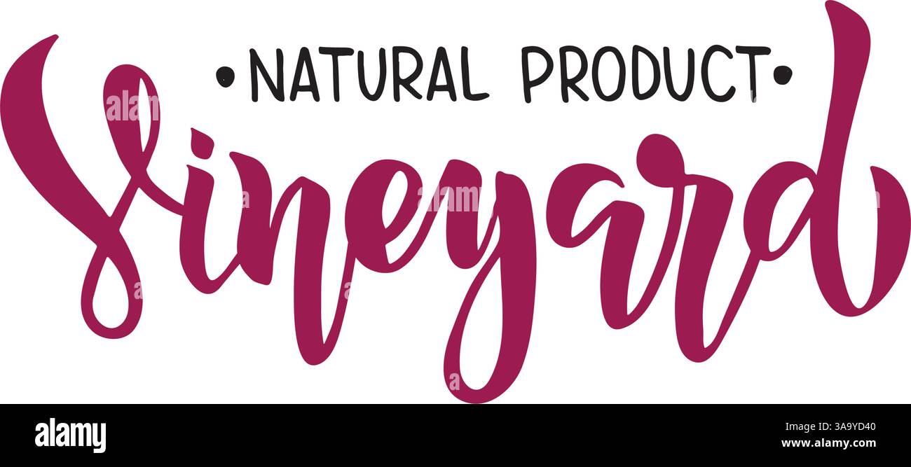 Wein handgezeichnet moderne Schrift Stock Vektor