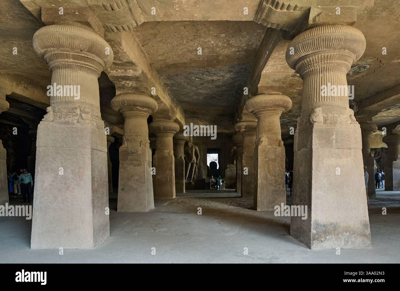 Elephanta-Höhlen, Mumbai, Bombay, Indien, Asien Stockfoto