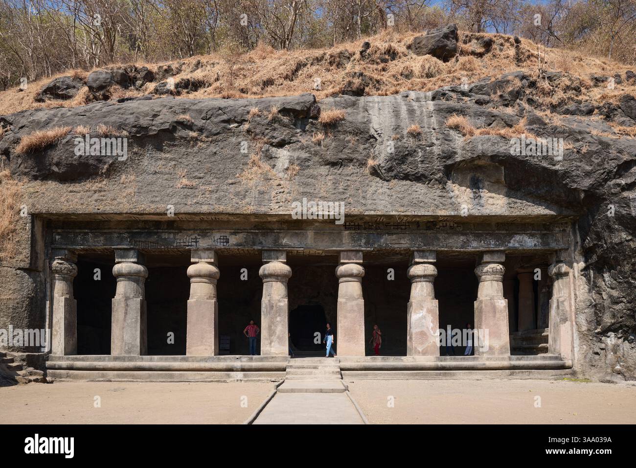 Elephanta-Höhlen, Mumbai, Bombay, Indien, Asien Stockfoto