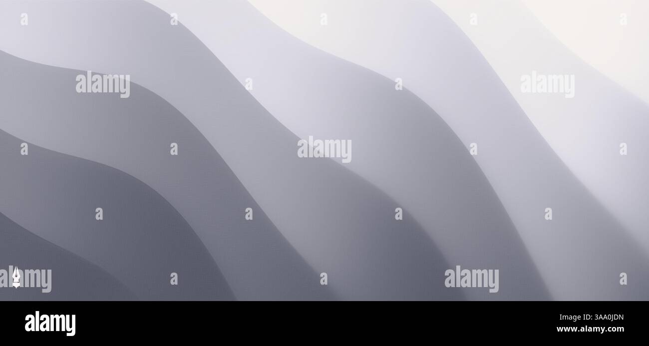 Abstrakter welliger Hintergrund in Grau. Illustration für Cover, Karte, Postkarte, Inneneinrichtung, Dekor oder Druck. Stock Vektor