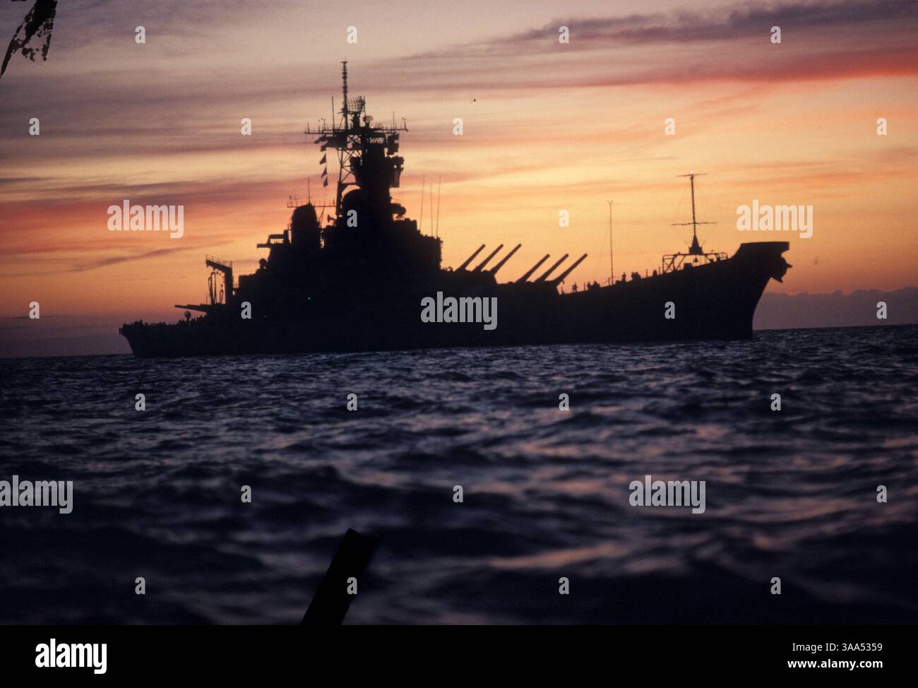 November 1990; Yorktown, IA, USA; Schlachtschiffe der US Navy: USS Iowa BB-61 Iowa Klasse. Stockfoto