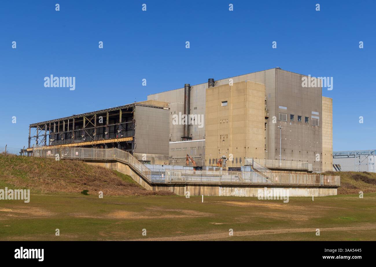 Sizewell Ist Ein Kernkraftwerk, das von Nuclear Restoration Services and Nuclear DeCommissioning Authority stillgelegt und abgebaut wird. Stockfoto