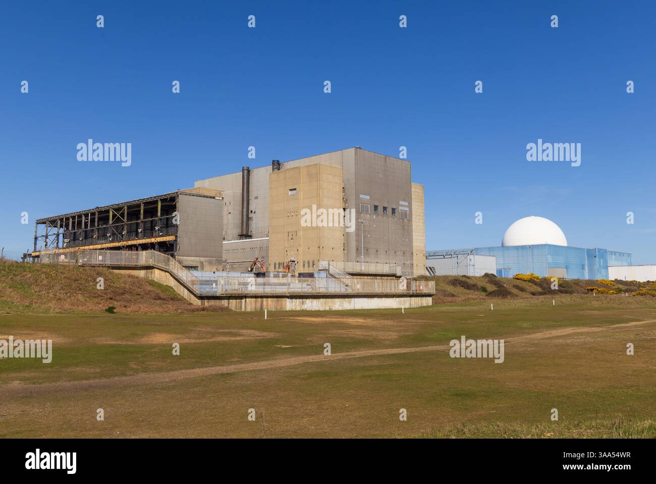 Sizewell Ist Ein Kernkraftwerk, das von Nuclear Restoration Services and Nuclear DeCommissioning Authority stillgelegt und abgebaut wird. Stockfoto