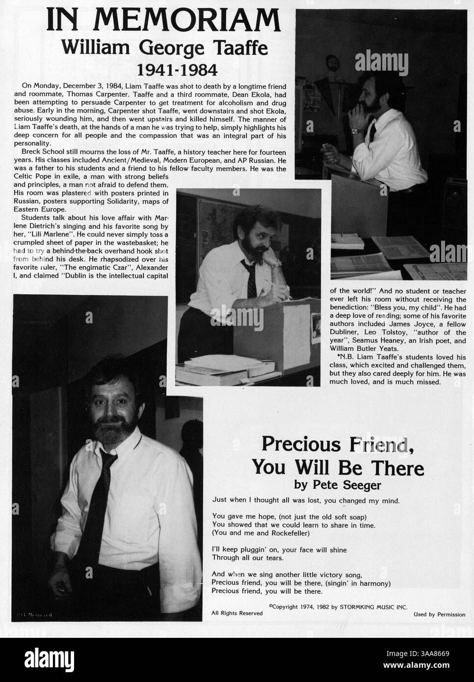 Das Breck Mustang Jahrbuch 1985 dokumentiert das Leben der Schüler, akademische Leistungen, Leichtathletik und außerschulische Aktivitäten, die das Schuljahr 1984-1985 prägten. Stockfoto