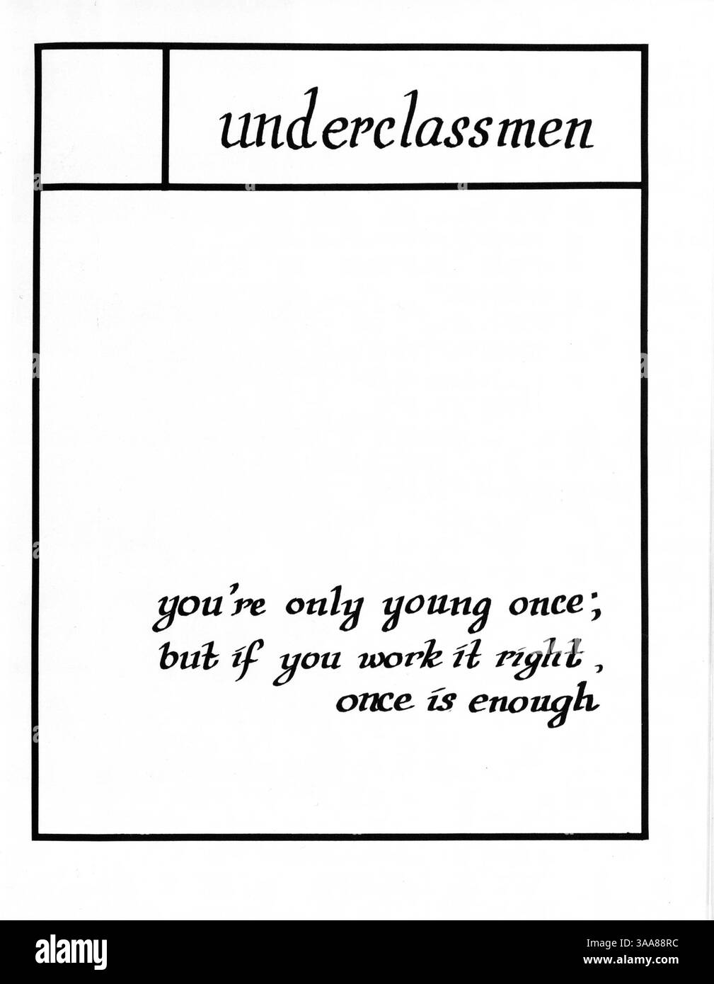 Das Marshall University Yearbook für 1973 zeigt die akademischen, sportlichen und außerschulischen Höhepunkte des Schuljahres 1972-1973. Stockfoto