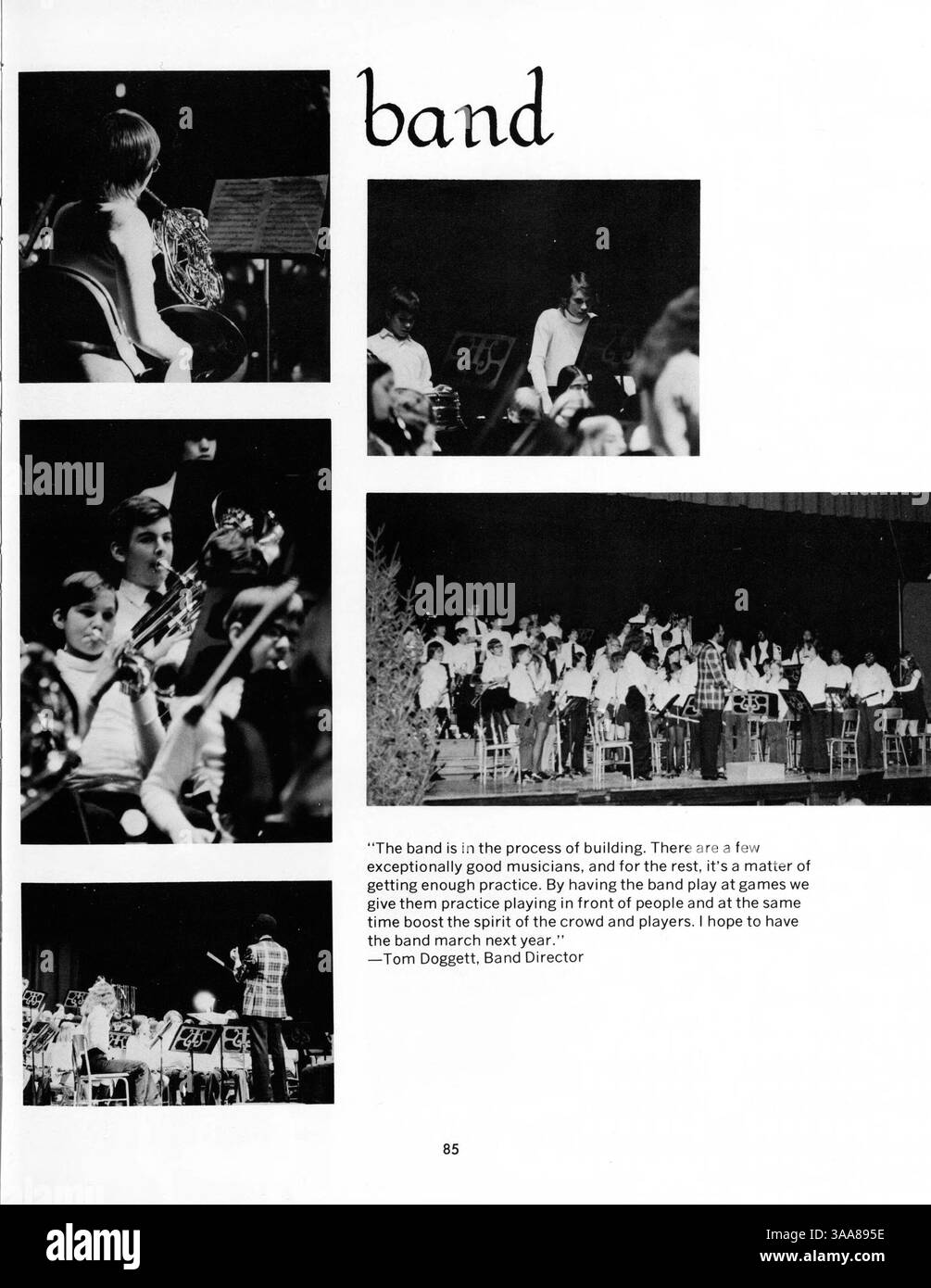 Das Jahrbuch der Marshall University 1973 zeigt die akademischen, athletischen und außerschulischen Höhepunkte des Schuljahres 1972-1973, einschließlich Schlüsselveranstaltungen und Schüleraktivitäten. Stockfoto