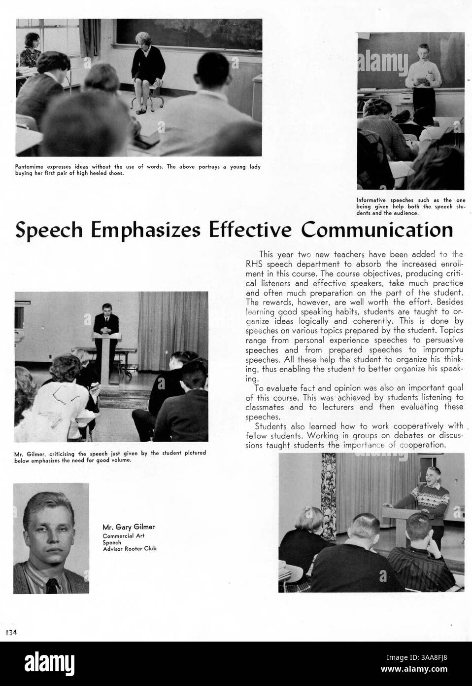 Das Robbinsdale High School Yearbook 1964, „The Robin“, dokumentiert die akademischen Höhepunkte, sportlichen Leistungen und sozialen Aktivitäten des Jahres mit Beiträgen von Schülern und Mitarbeitern während des Schuljahres 1963-1964. Stockfoto