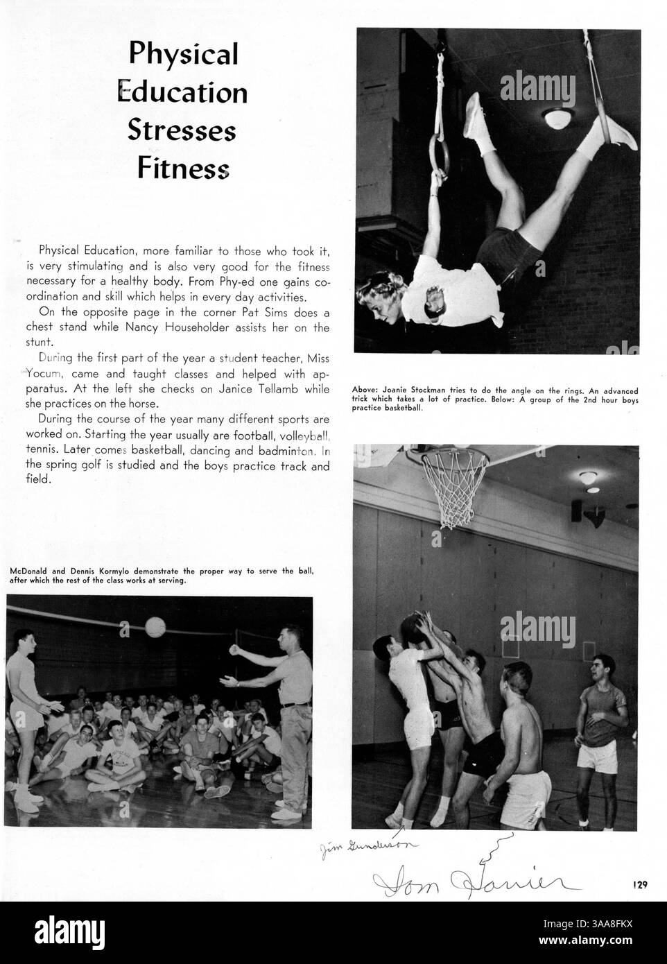 Das Robbinsdale High School Yearbook 1964, „The Robin“, dokumentiert die Höhepunkte des Schuljahres 1963-1964, einschließlich akademischer Leistungen, des Schülerlebens, sportlicher Veranstaltungen und der Beteiligung von Lehrern und Mitarbeitern. Stockfoto