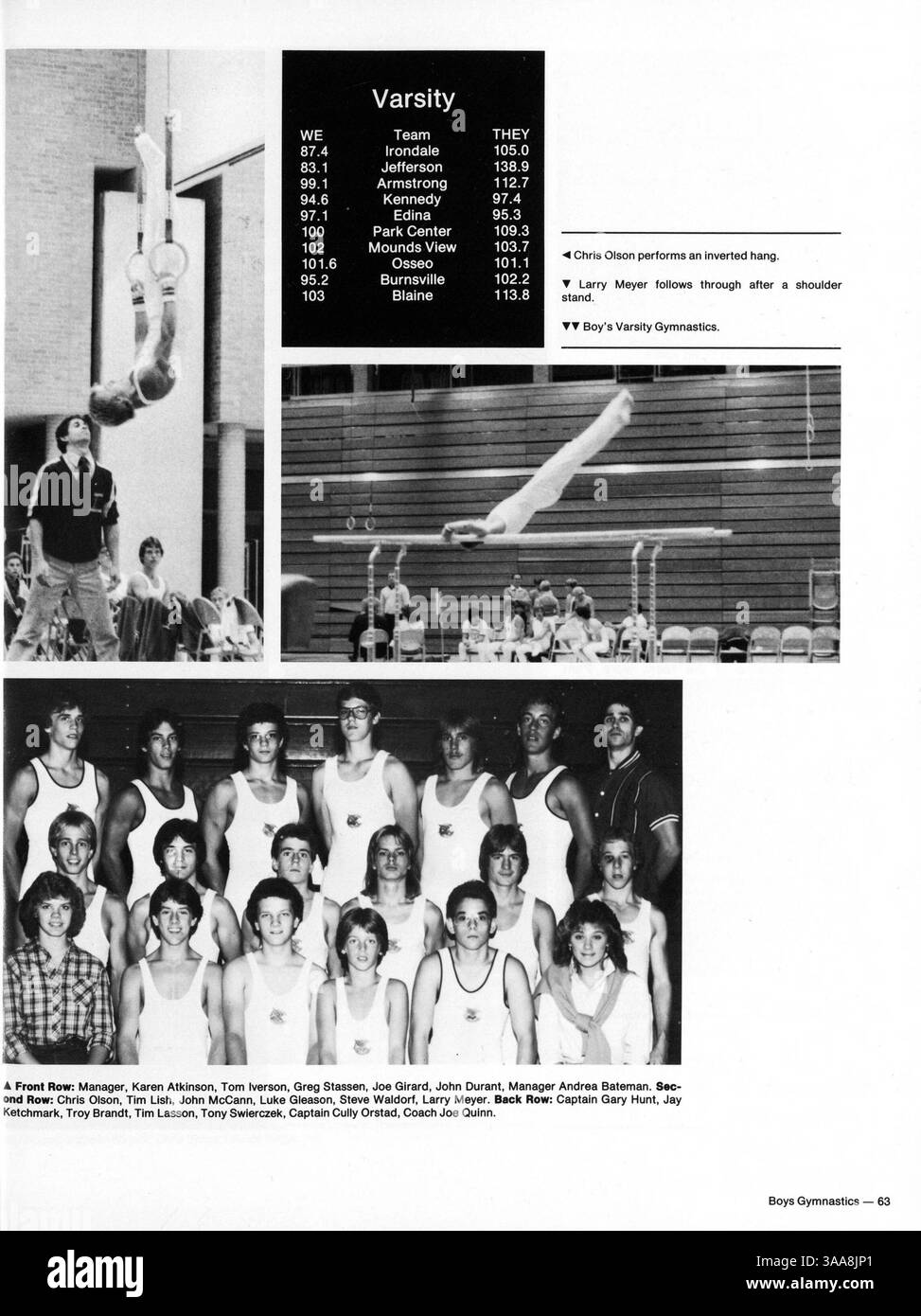 Das Talons '84 Jahrbuch der Cooper High School dokumentiert die akademischen, sportlichen und außerschulischen Höhepunkte des Schuljahres 1983-1984. Stockfoto