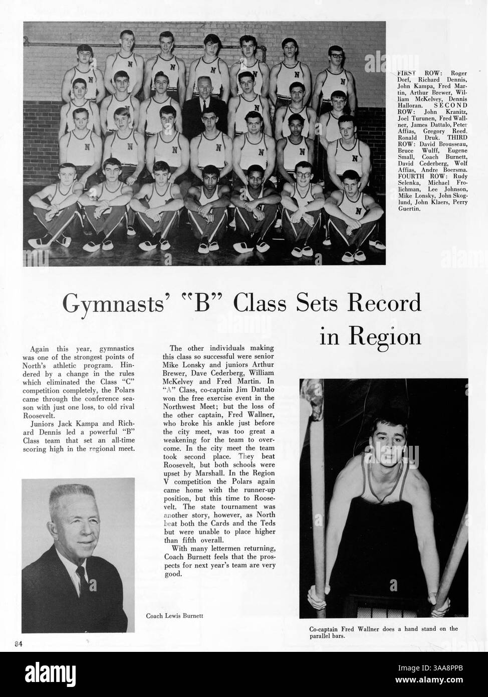 Das Jahrbuch Polaris 64 beleuchtet die Leistungen und Aktivitäten der Studenten der North High School im akademischen Jahr 1963-1964, wobei der Schwerpunkt auf afroamerikanischen Studenten und der Geschichte liegt. Stockfoto