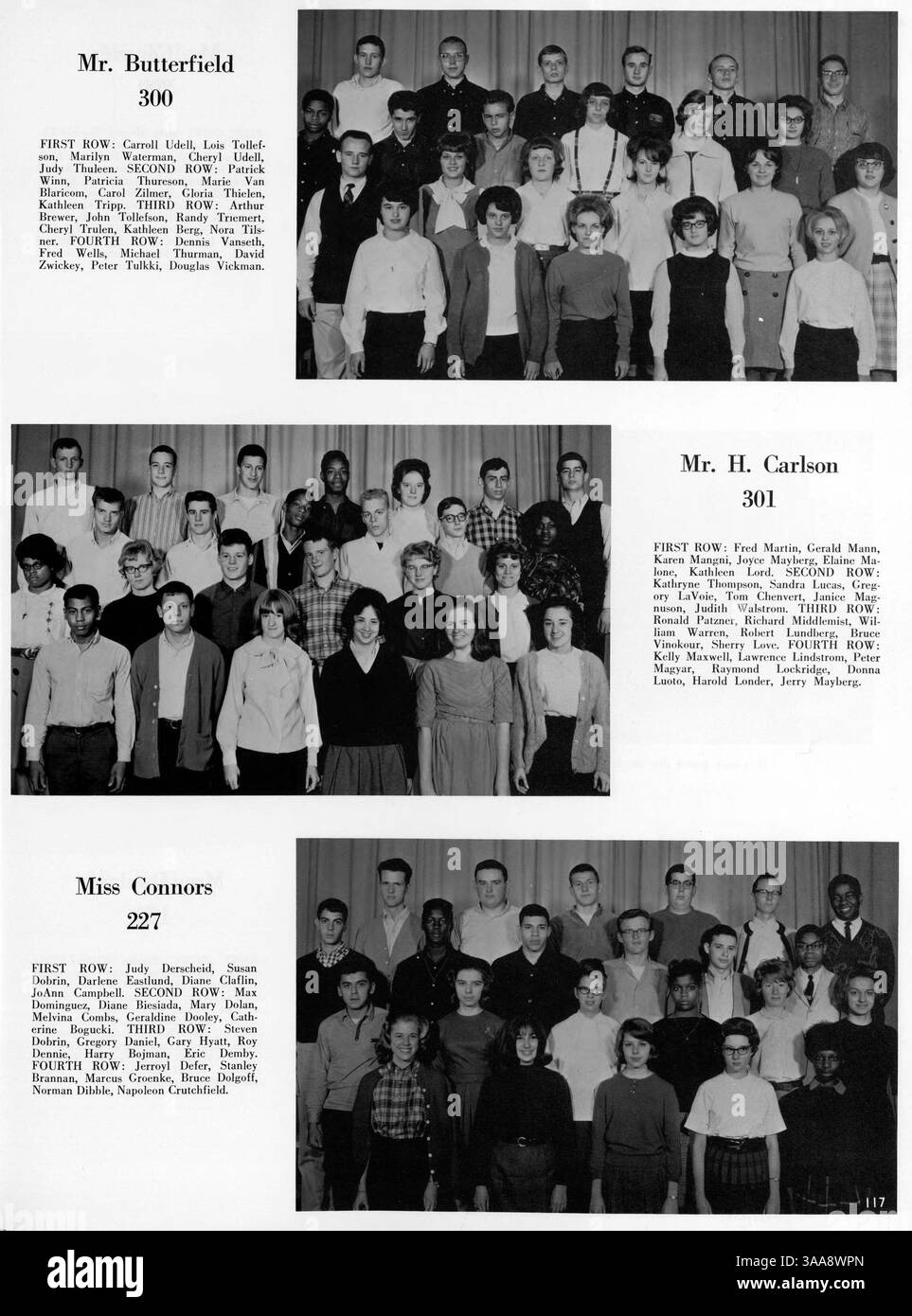 Das Jahrbuch Polaris 64 von der North High 1964 dokumentiert das Leben der Schüler, die Vereine, die Leichtathletik und die Geschichte der afroamerikanischen Schule 1963-1964. Stockfoto