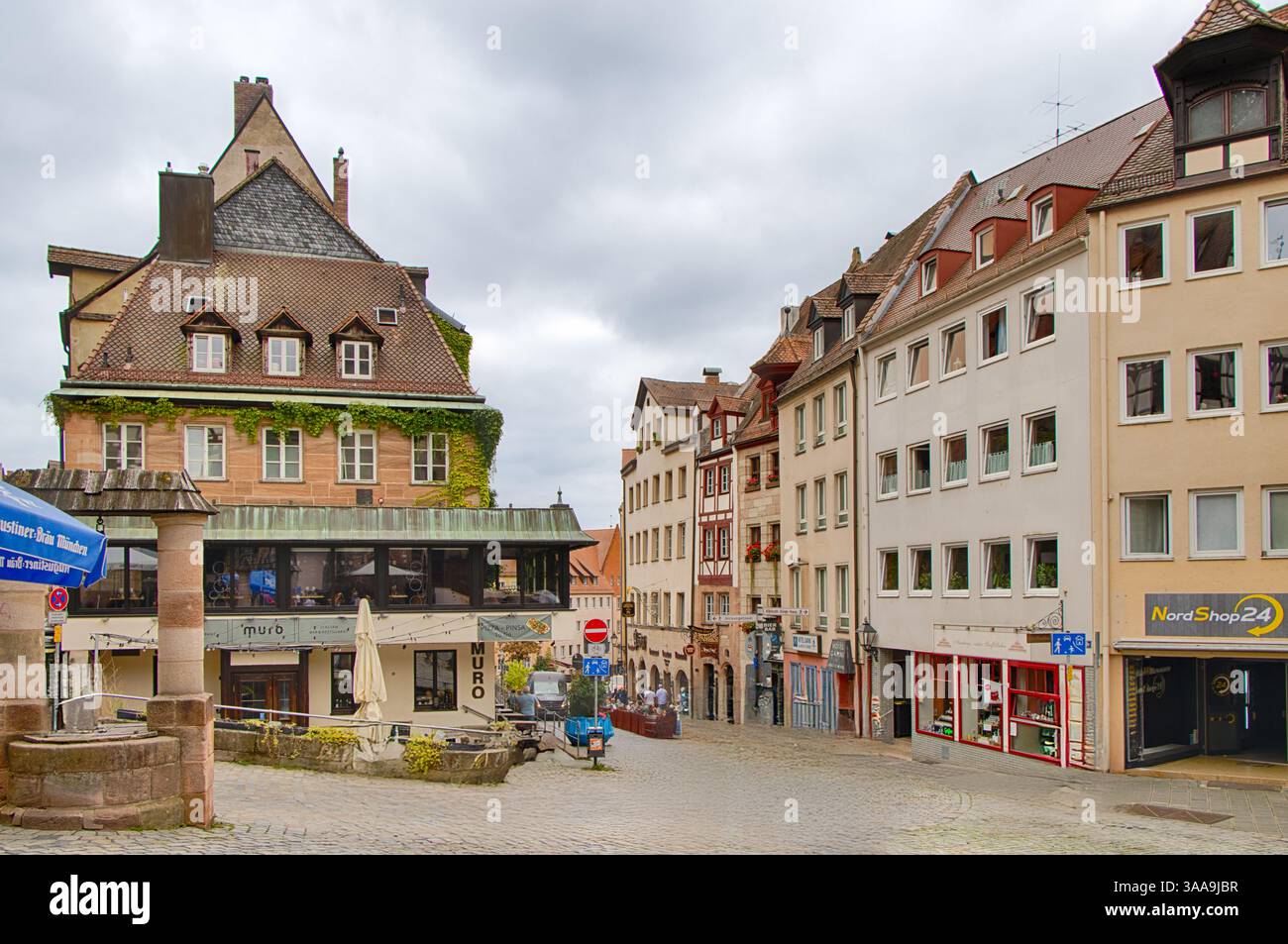 Nürnberg, Deutschland, Platz am Tiergartner Tor Stockfoto
