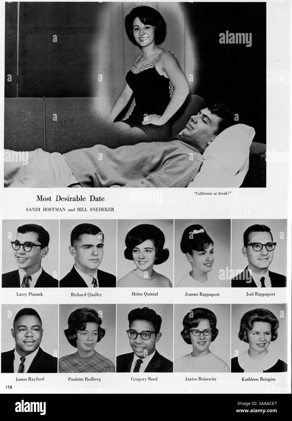 Das Polaris 64 Jahrbuch 1964 dokumentiert die Höhepunkte des Schuljahres 1963-1964 der North High School, darunter Studentenclubs, Leichtathletik, Lehrkörper und afroamerikanische Geschichte. Stockfoto