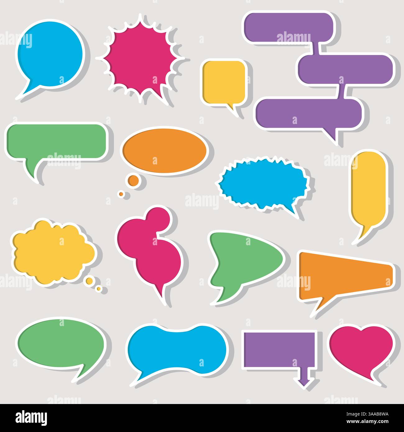 Leere Sprechblasen für Infografiken-Vektordarstellung Stock Vektor Leere Sprechblasen für Infografiken-Vektordarstellung Stock Vektor