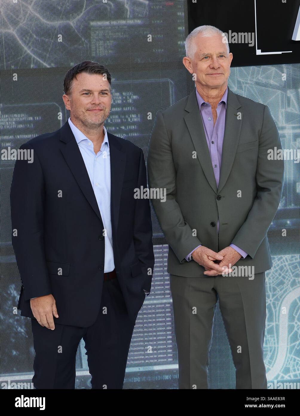 LONDON, GROSSBRITANNIEN. 31. März 2025. Dan Wilson und Hutch Parker nahmen an der Amateur (2025) European Premiere am Odeon Luxe Leicester Square in London Teil. (Foto von 李世惠/siehe Li/Picture Capital) Credit: Siehe Li/Picture Capital/Alamy Live News Stockfoto